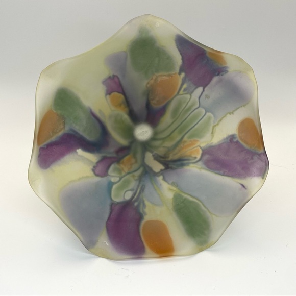 Vintage Rueven Nouveau Art Glass Pedestal Bowl - Picture 6 of 11